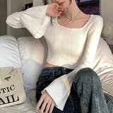 ベルスリーブショート丈リブニット | LADY LIKE  | 詳細画像10 