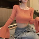 ベルスリーブショート丈リブニット | LADY LIKE  | 詳細画像12 