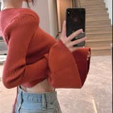 ベルスリーブショート丈リブニット | LADY LIKE  | 詳細画像15 