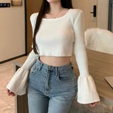 ベルスリーブショート丈リブニット | LADY LIKE  | 詳細画像16 