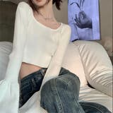 ベルスリーブショート丈リブニット | LADY LIKE  | 詳細画像9 