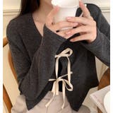 配色フロントリボンカーディガン | LADY LIKE | 詳細画像4