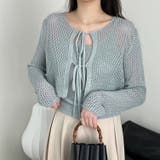 フロントリボンメッシュカーデアンサンブル2点セット | LADY LIKE | 詳細画像2