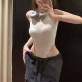 サイド開きカップ付きタンク型ボディスーツ | LADY LIKE | 詳細画像17