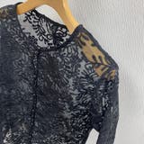 ぷっくりボタン花柄刺繍シアーブラウス | LADY LIKE  | 詳細画像11 