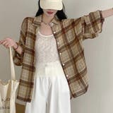 チェック柄ゆったりシアーシャツ | LADY LIKE  | 詳細画像18
