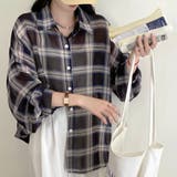 チェック柄ゆったりシアーシャツ | LADY LIKE  | 詳細画像20