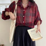 チェック柄ゆったりシアーシャツ | LADY LIKE  | 詳細画像28