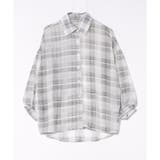 チェック柄ゆったりシアーシャツ | LADY LIKE  | 詳細画像35