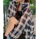 チェック柄ゆったりシアーシャツ | LADY LIKE  | 詳細画像46