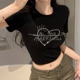 ラインストーンハートロゴコンパクトTシャツ | LADY LIKE | 詳細画像15