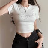 ラインストーンハートロゴコンパクトTシャツ | LADY LIKE | 詳細画像20