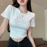 ラインストーンハートロゴコンパクトTシャツ | LADY LIKE | 詳細画像21