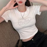ラインストーンハートロゴコンパクトTシャツ | LADY LIKE | 詳細画像22