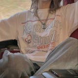 ホワイト | Ne pleure StudioロゴプリントTシャツ | LADY LIKE 