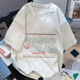 グレー | Ne pleure StudioロゴプリントTシャツ | LADY LIKE 