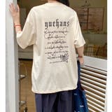 アイボリー | バタフライロゴバックプリントTシャツ | LADY LIKE 