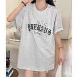 ライトグレー | バタフライロゴバックプリントTシャツ | LADY LIKE 