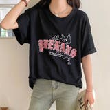 ブラック | バタフライロゴバックプリントTシャツ | LADY LIKE 