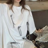 サテンリボン付きオーバーサイズTシャツ | LADY LIKE  | 詳細画像7 