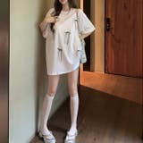 サテンリボン付きオーバーサイズTシャツ | LADY LIKE  | 詳細画像9 