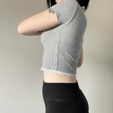 縁取りレースボタン付きトップス | LADY LIKE  | 詳細画像4