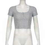 縁取りレースボタン付きトップス | LADY LIKE  | 詳細画像6