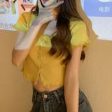 レースパイピング半袖リブニットトップス | LADY LIKE | 詳細画像11