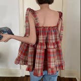 チェック柄ショルダーリボンティアードチュニック | LADY LIKE  | 詳細画像11 