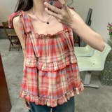 チェック柄ショルダーリボンティアードチュニック | LADY LIKE  | 詳細画像2 