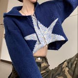 クロップド丈星柄ジップニット | LADY LIKE | 詳細画像3