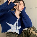 クロップド丈星柄ジップニット | LADY LIKE | 詳細画像4