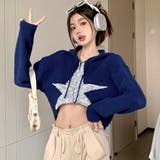 クロップド丈星柄ジップニット | LADY LIKE | 詳細画像6