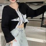 クロップド丈星柄ジップニット | LADY LIKE | 詳細画像7