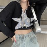 クロップド丈星柄ジップニット | LADY LIKE | 詳細画像8