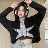 クロップド丈星柄ジップニット | LADY LIKE | 詳細画像9