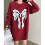 ビッグリボン柄ゆったりシャギーニット | LADY LIKE | 詳細画像6