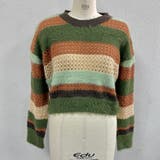 クロップド丈シャギーミックスボーダーニット | LADY LIKE  | 詳細画像13 