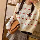 ハートプリント丸首ニット | LADY LIKE | 詳細画像11