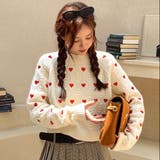 ハートプリント丸首ニット | LADY LIKE | 詳細画像15