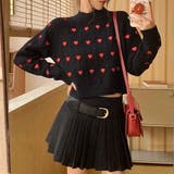 ハートプリント丸首ニット | LADY LIKE | 詳細画像7