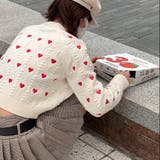 ハートプリント丸首ニット | LADY LIKE | 詳細画像9