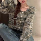 ラウンドネックボーダーシャギーカーディガン | LADY LIKE  | 詳細画像13 