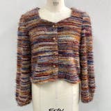 ラウンドネックボーダーシャギーカーディガン | LADY LIKE  | 詳細画像21 