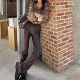 ラウンドネックボーダーシャギーカーディガン | LADY LIKE  | 詳細画像6 