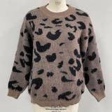 レオパード風バイカラーオーバーサイズニット | LADY LIKE | 詳細画像10