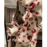 レオパード風バイカラーオーバーサイズニット | LADY LIKE | 詳細画像4