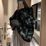 ブラック | レオパード風バイカラーオーバーサイズニット | LADY LIKE