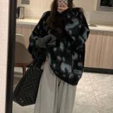 レオパード風バイカラーオーバーサイズニット | LADY LIKE | 詳細画像9