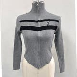 ライン入りダブルジップハイネックリブニット | LADY LIKE  | 詳細画像6 